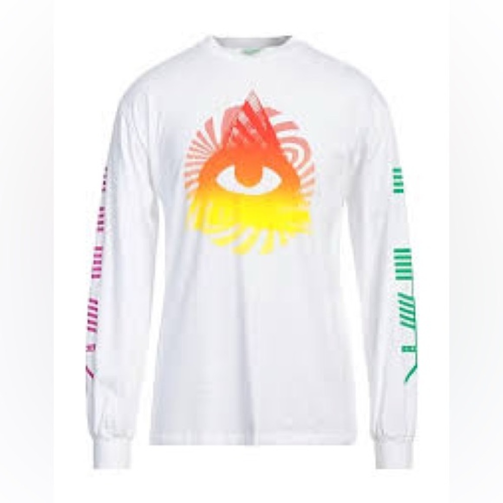 Aries Neo Druid Long Sleeve T Shirt White